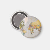 Weltkarte Magnet (Vorderseite/Rückseite)