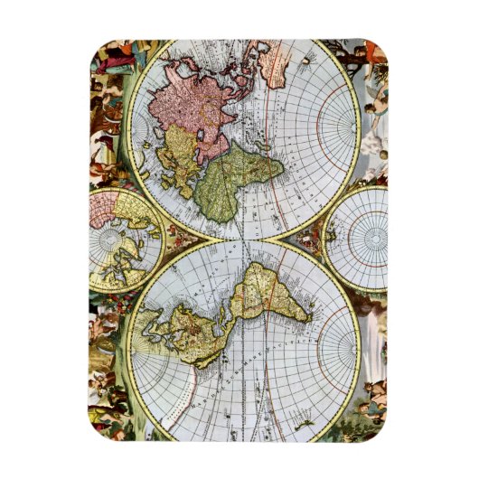 Weltkarte Magnet (Vertikal)