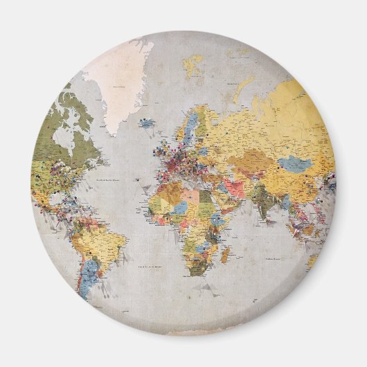 Weltkarte Magnet (Vorne)