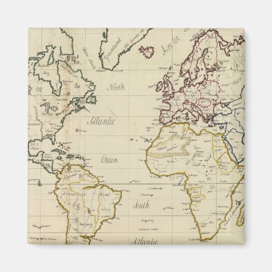 Weltkarte Magnet (Vorne)