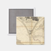 Weltkarte Magnet (Vorderseite/Rückseite)