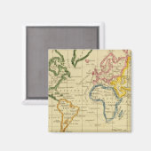 Weltkarte Magnet (Vorderseite/Rückseite)