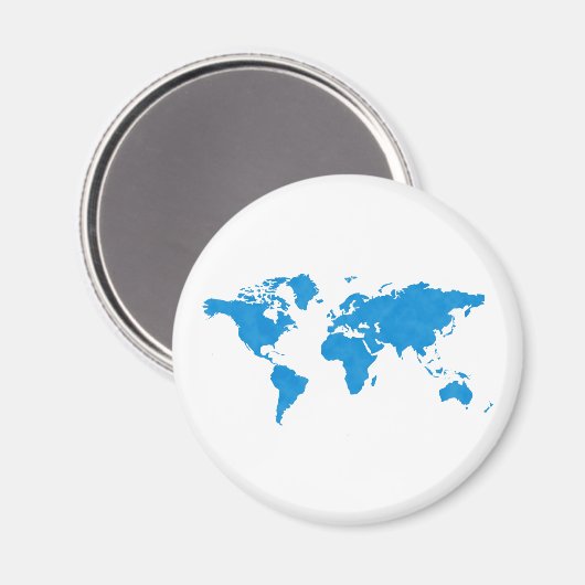 Weltkarte Magnet (Vorderseite/Rückseite)