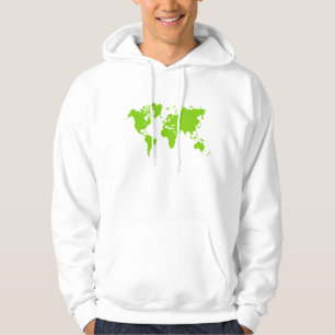 Weltkarte - Martian Green Hoodie