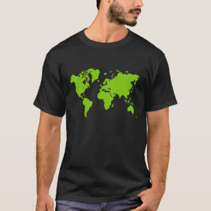 Weltkarte - Martian Green T-Shirt