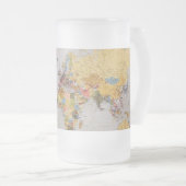 Weltkarte Mattglas Bierglas (VorderseiteRechts)