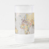 Weltkarte Mattglas Bierglas (Mittel)