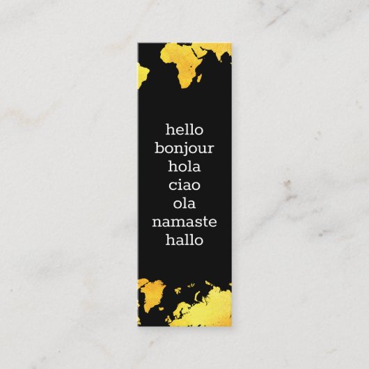 Weltkarte Mini Visitenkarte (Vorderseite)