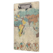 Weltkarte mit 1853 Japanern durch Suido Nakajima Klemmbrett (Links)