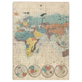 Weltkarte mit 1853 Japanern durch Suido Nakajima Klemmbrett (Rückseite)