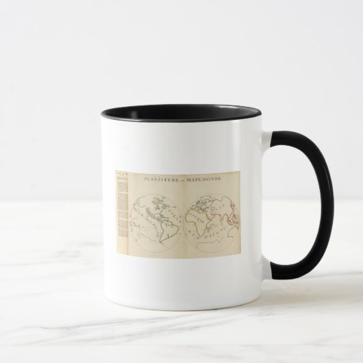Weltkarte mit 4 Teilen Tasse (Rechts)