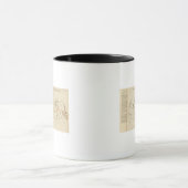 Weltkarte mit 4 Teilen Tasse (Zentrum)