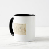 Weltkarte mit 4 Teilen Tasse (Vorderseite Links)
