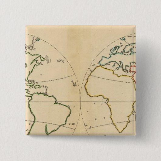 Weltkarte mit 5 Zonen Button (Vorderseite)