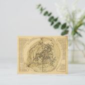 Weltkarte mit dem Nordpol (1756) Postkarte (Stehend Vorderseite)