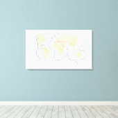 Weltkarte mit den Plattenrändern Leinwanddruck (Insitu (Holzboden))