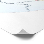 Weltkarte mit den Plattenrändern Poster (Ecke)