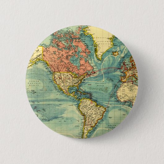 Weltkarte mit den Staaten Button (Vorderseite)