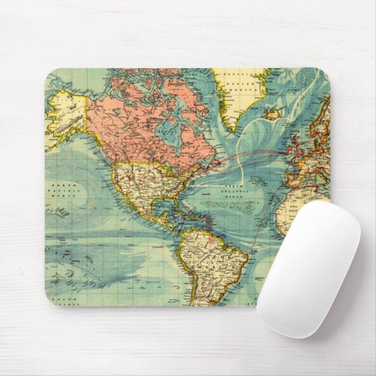 Weltkarte mit den Staaten Mousepad (Mit Mouse)