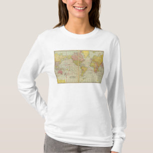 Weltkarte mit Fahrrinnen T-Shirt