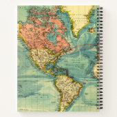 Weltkarte mit Geografie der Staaten Notizblock (Rückseite)