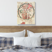 Weltkarte mit Jerusalem im Zentrum Leinwanddruck (Insitu (Schlafzimmer))