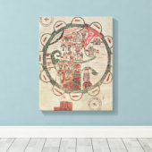 Weltkarte mit Jerusalem im Zentrum Leinwanddruck (Insitu (Holzboden))