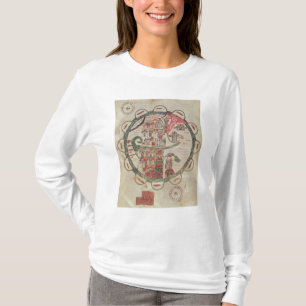 Weltkarte mit Jerusalem in der Mitte T-Shirt