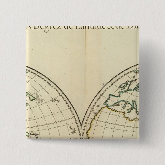 Weltkarte mit Latitude und Longititude Button (Vorderseite)