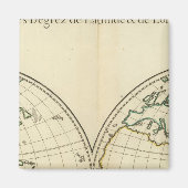 Weltkarte mit Latitude und Longititude Magnet (Vorne)