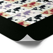 Weltkarte mit Muster Poster (Ecke)