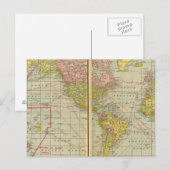 Weltkarte mit Schifffahrtsrouten Postkarte (Vorne/Hinten)