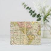 Weltkarte mit Schifffahrtsrouten Postkarte (Stehend Vorderseite)