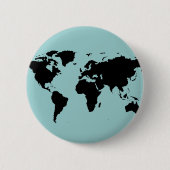 Weltkarte mit schwarzer Grafik Button (Vorderseite)