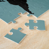 Weltkarte mit schwarzer Grafik Puzzle (Seite)