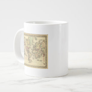 Weltkarte mit Seewegen für Explorers Jumbo-Tasse