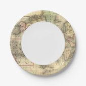 Weltkarte mit Seewegen für Explorers Pappteller (Vorderseite)