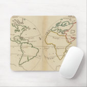 Weltkarte mit Tropen Mousepad (Mit Mouse)