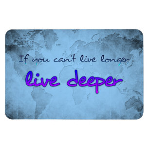 Weltkarte mit Zitat Magnet