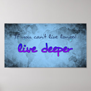 Weltkarte mit Zitat Poster