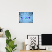 Weltkarte mit Zitat Poster (Heimbüro)