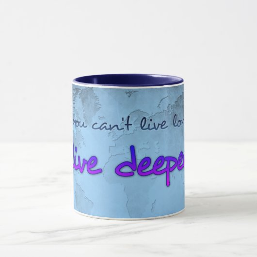 Weltkarte mit Zitat Tasse (Zentrum)