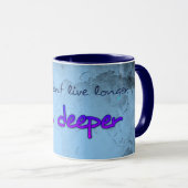 Weltkarte mit Zitat Tasse (VorderseiteRechts)