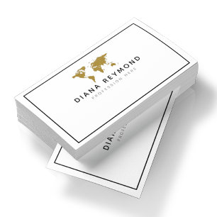 Weltkarte modern beruflich visitenkarte