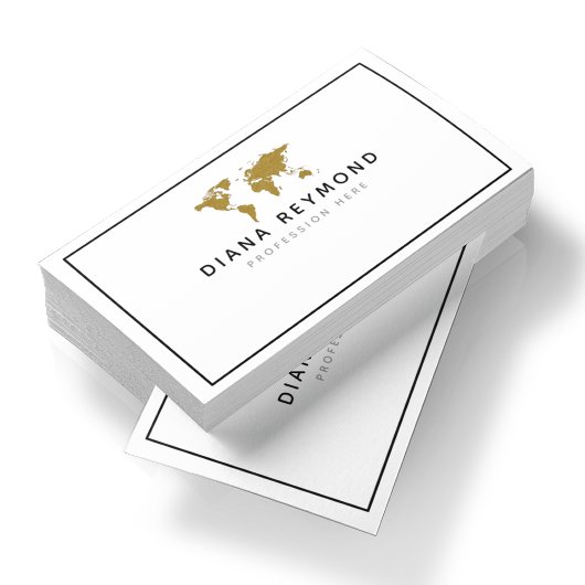 Weltkarte Modern Beruflich Visitenkarte