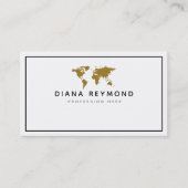 Weltkarte Modern Beruflich Visitenkarte (Vorderseite)