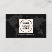 Weltkarte - Modernes Unternehmen Visitenkarte (Rückseite)