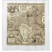 Weltkarte Monsters Atlantik Duschvorhang (Vorderseite)