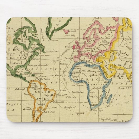 Weltkarte Mousepad (Vorne)