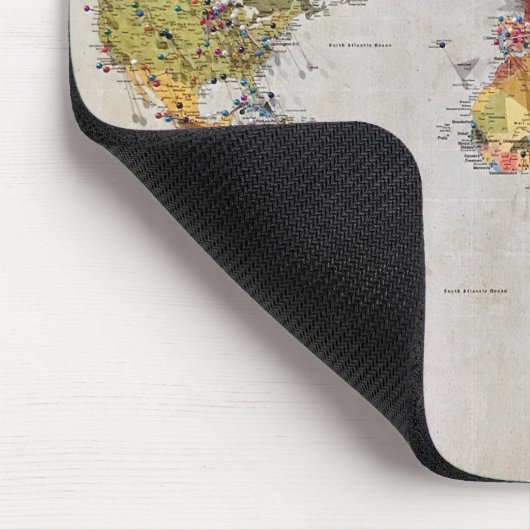 Weltkarte Mousepad (Ecke)